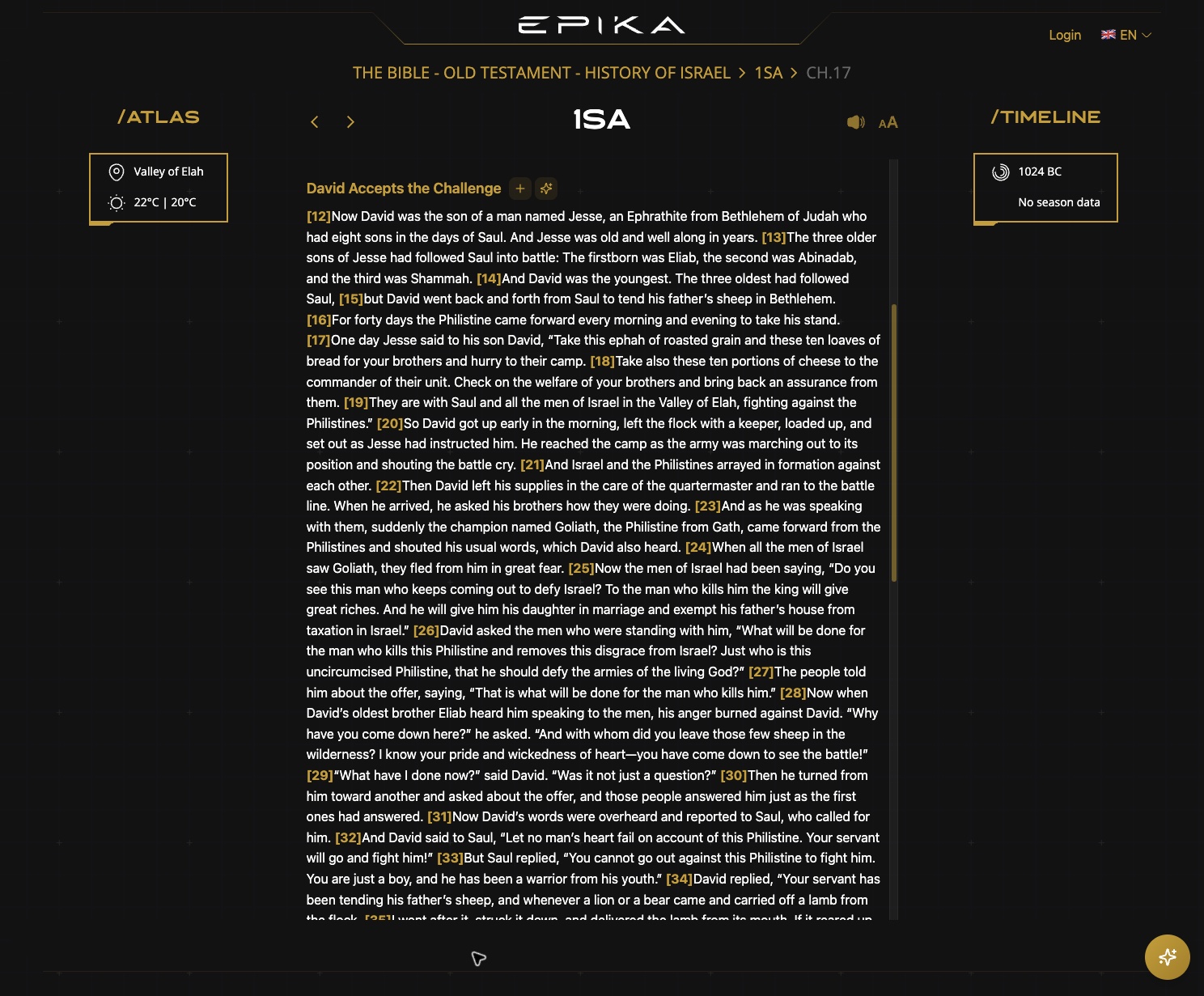 Epika Bible reader for immersive Scripture study